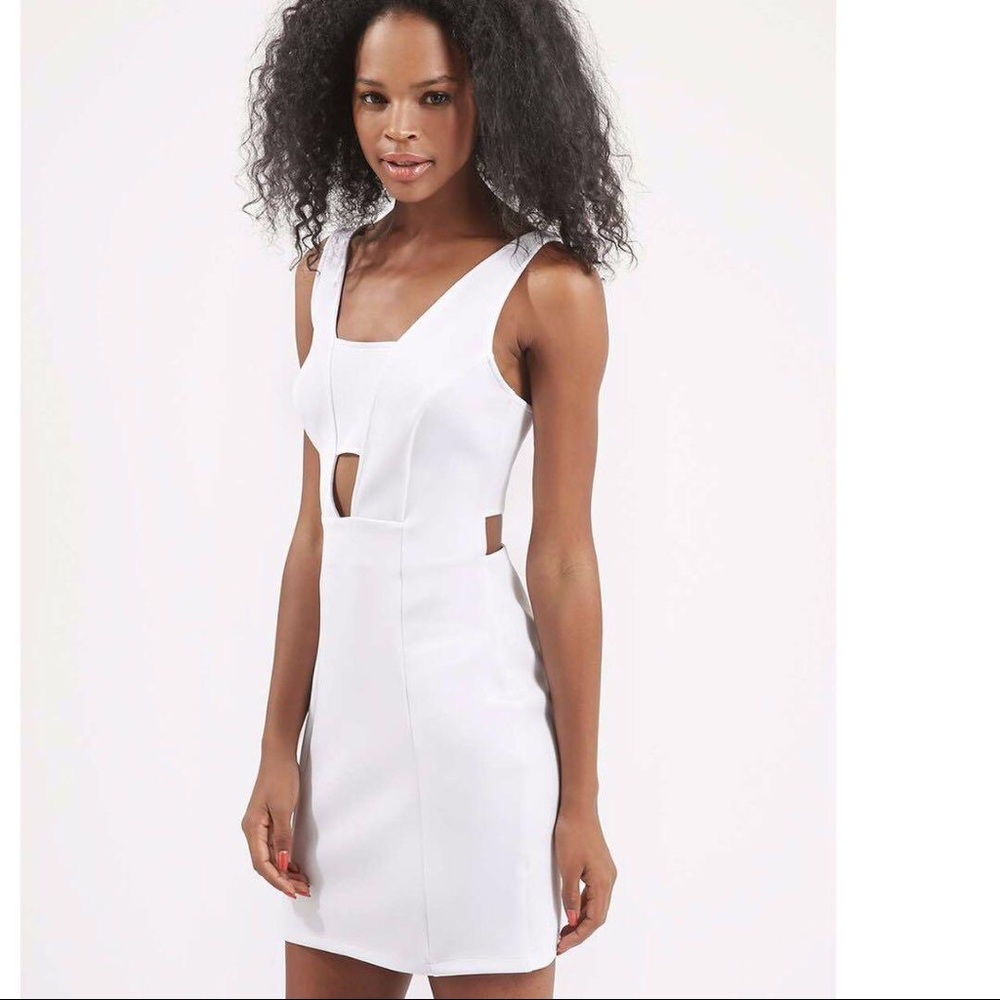 TOPSHOP WHITE BODY CON DRESS